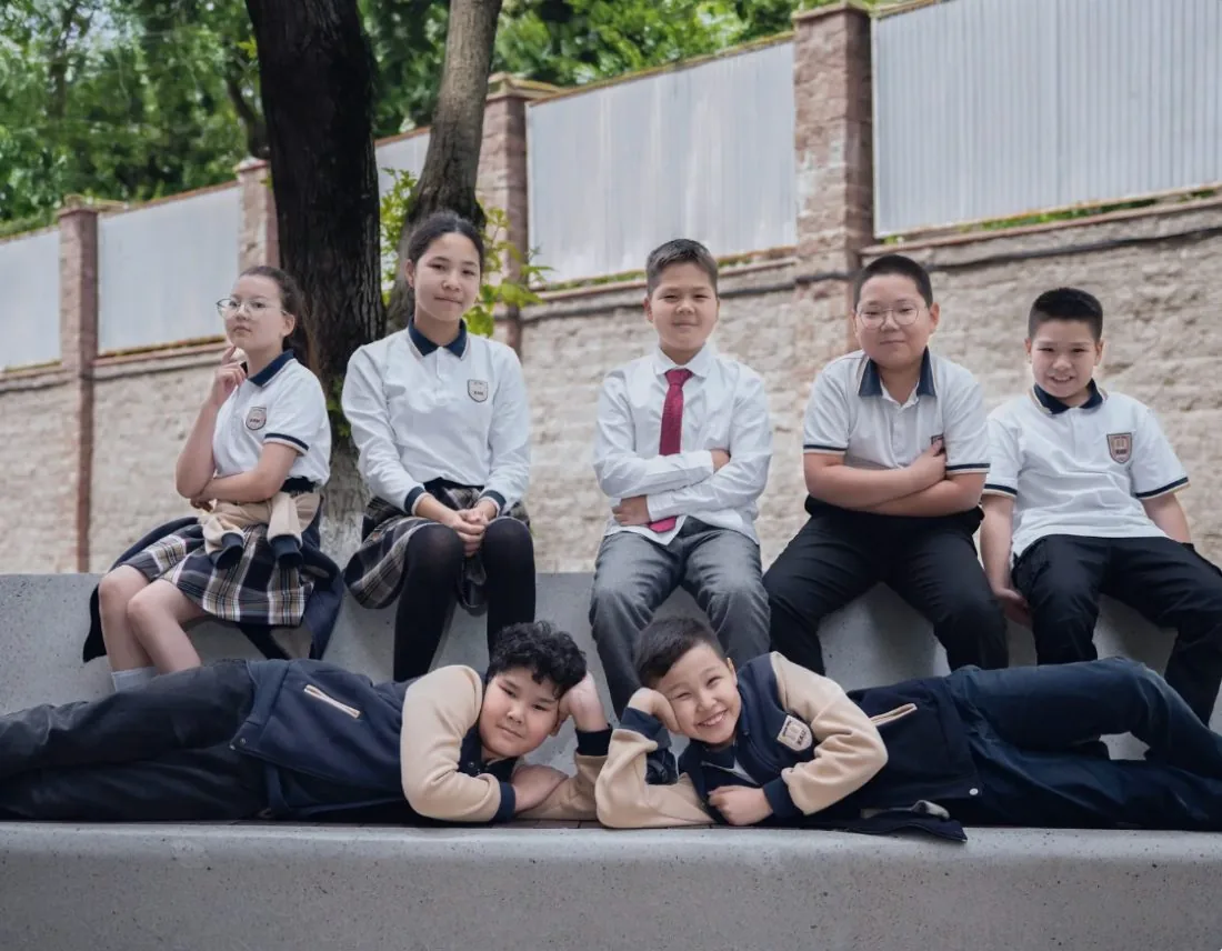 Students at Kazakh American International School, Almaty